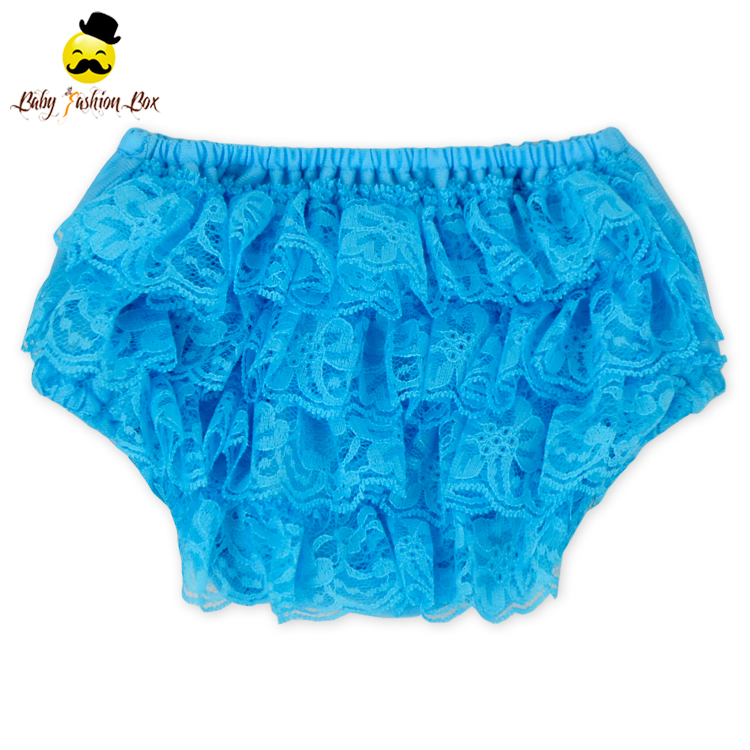 Baby turquoise lace underwear set little girl ruffle underwear custom design