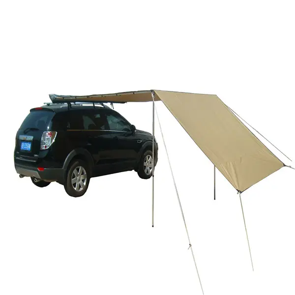 3m x3m New Car Awning Roof Top Tent Trailer Camping 4X4 Side Pull Out Sun Shade