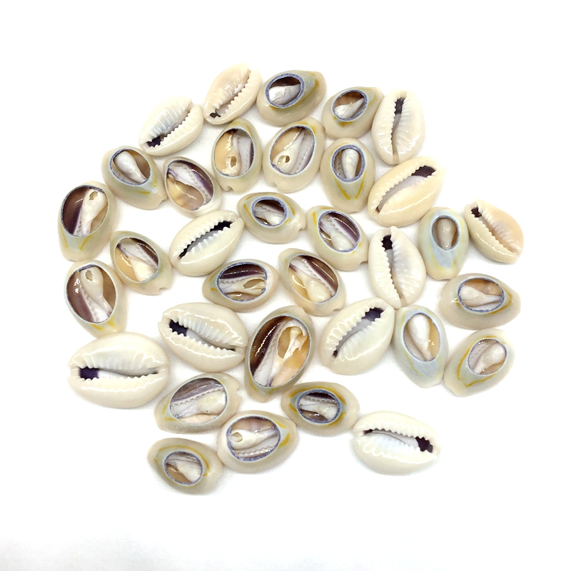 Лидер продаж натуральный Cowrie морская оболочка бусины ломтик без отверстия Свободные в упаковке для DIY изготовления ювелирных аксессуаров 15-18 мм