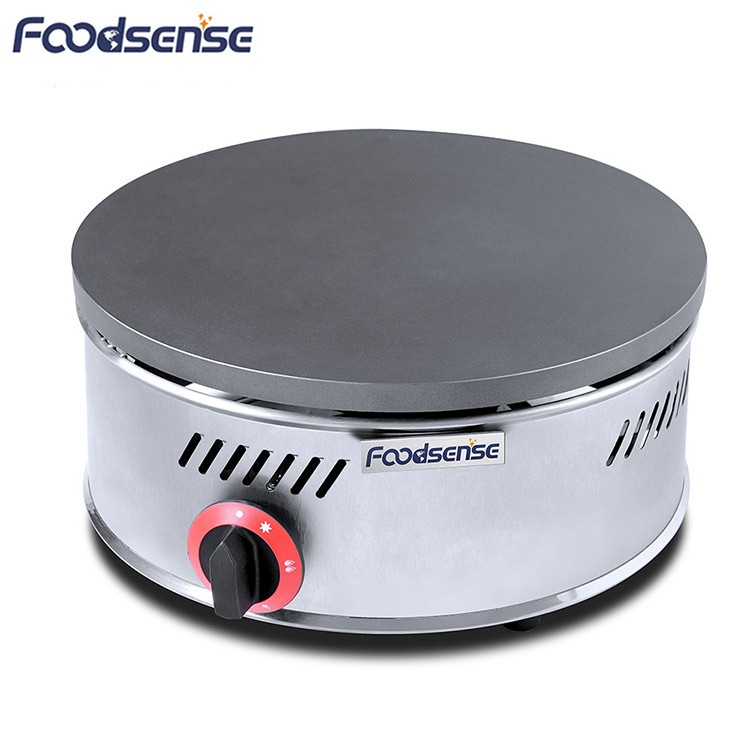 1-Plate LPG Gas Circular Electric Crepe Griddle,Stainless Steel Flat Pancake Griddle