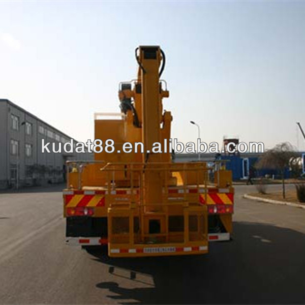 28 м tail-lift грузовик (воздушная Рабочая платформа, шасси DONGFENG, емкость 200kgs)