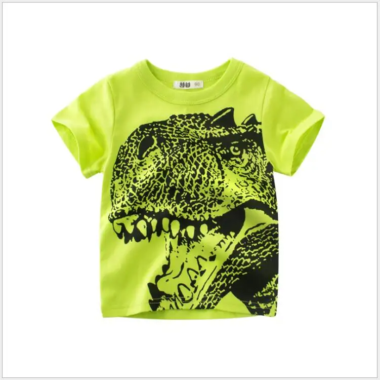 Cartoon Print Baby Kids Boys Girls Dinosaur cotton T Shirt For Summer