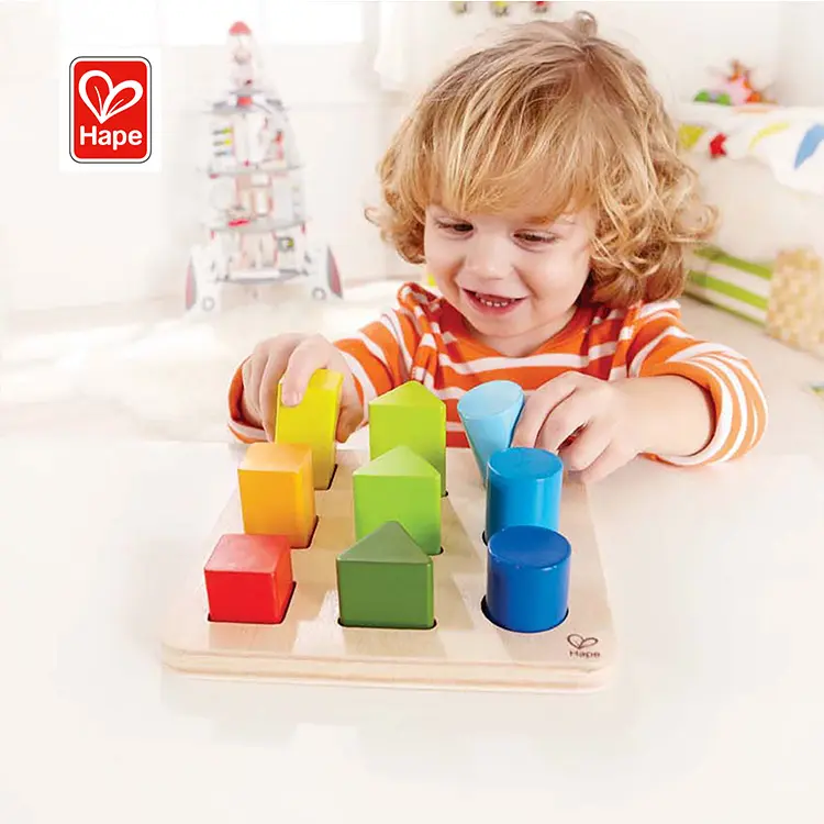 Hape фантазии дизайн для детей антикварные деревянные дети большой блок головоломки