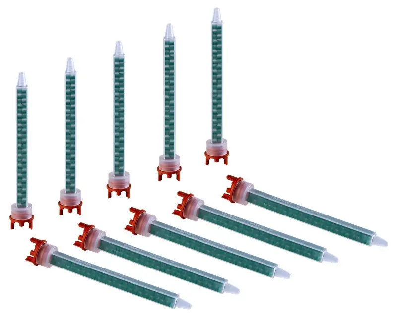 Green Mixing Tips Green Mixer Red Nozzles For Double Cartridge Adhesive