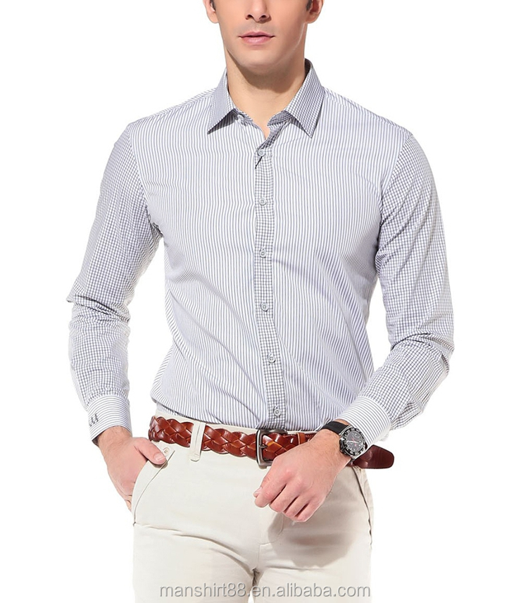 Новая мода Дизайн Slim Fit Cutaway воротник угол манжеты в полоску хлопок торжественное платье рубашки для мальчиков мужской бизнес костюмы
