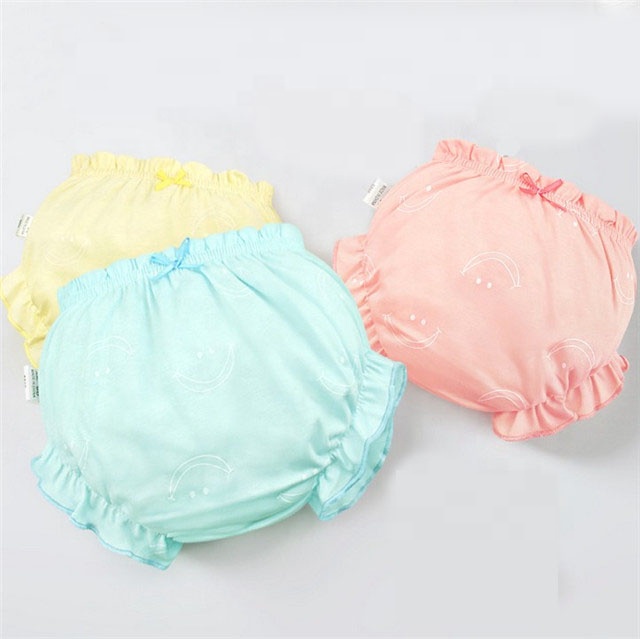 Infant toddler children clothing plain color baby denim bloomer set