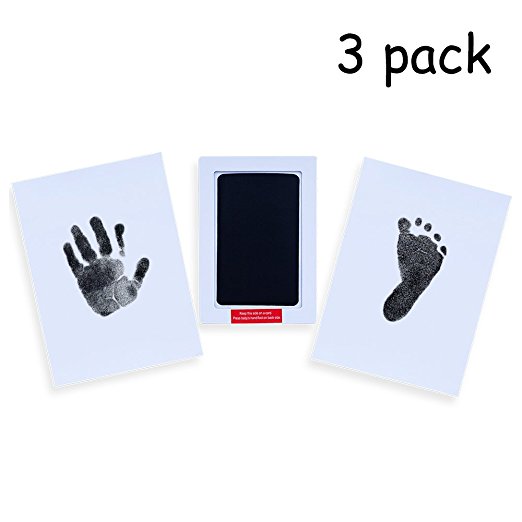 wholesale 3-pack Luxury ink pad-newborn baby clean touch footprint and hand print ink pad kit