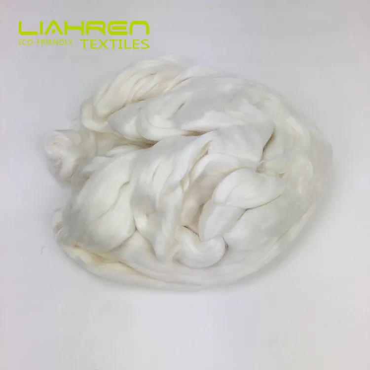 origin bamboo fiber top 5DX90MM natural white100% bamboo origin fiber