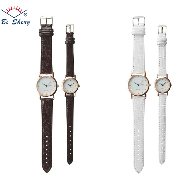 2018 hot sale good price fashionable couples wrist watch leather watches