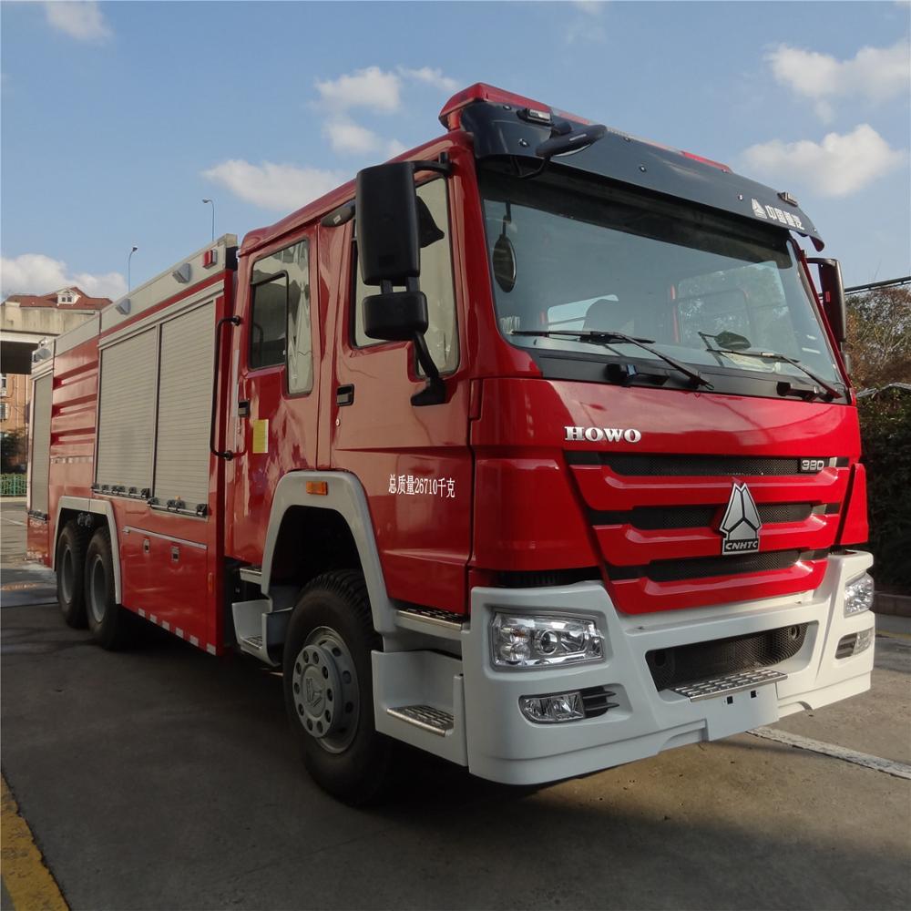 Шанхай JINDUN высокий стандарт 6x6 шасси сухой порошок и пены пожарная машина