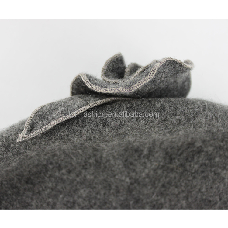 women 100% wool flower decorated beret
