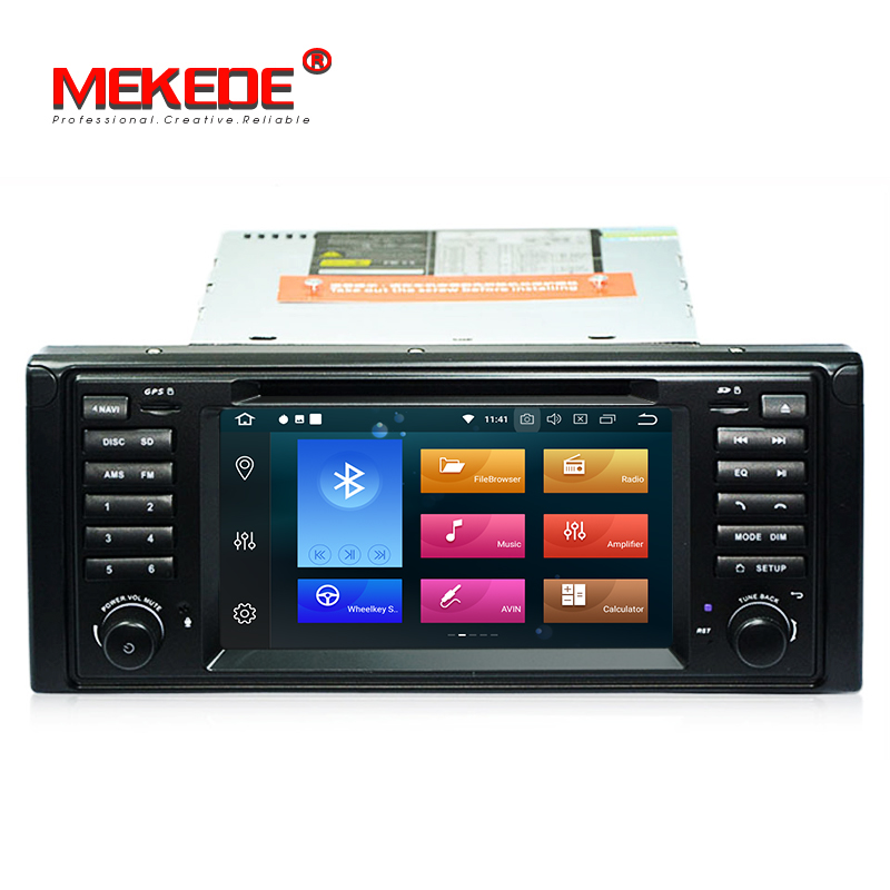 MEKEDE7 "PX5 Android 8,0 Восьмиядерный 4 Гб + 64 ГБ Автомобильный CD DVD Радио мультимедийный плеер для BMW E39 X5 E53 E54 Fakra GPS теплоотвод BT