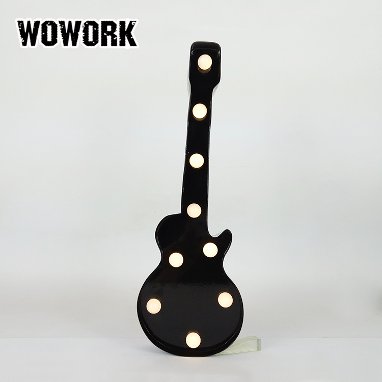 WOWORK 3d батарея led гитара marquee настольная лампа для украшения дома