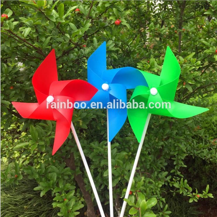 Горячая продажа 4 лопастей спиннинговая игрушка pinwheel игрушка пластиковые украшения сада ветряная мельница