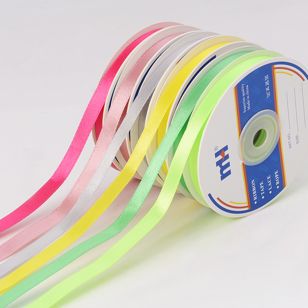 China Wholesale 3/8" (10mm) Polyester Satin Ribbon Single Sided for Gifts