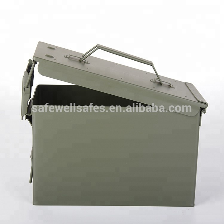 Safewell 50 Cal металлическая Водонепроницаемая домашняя использованная коробка патронов 50