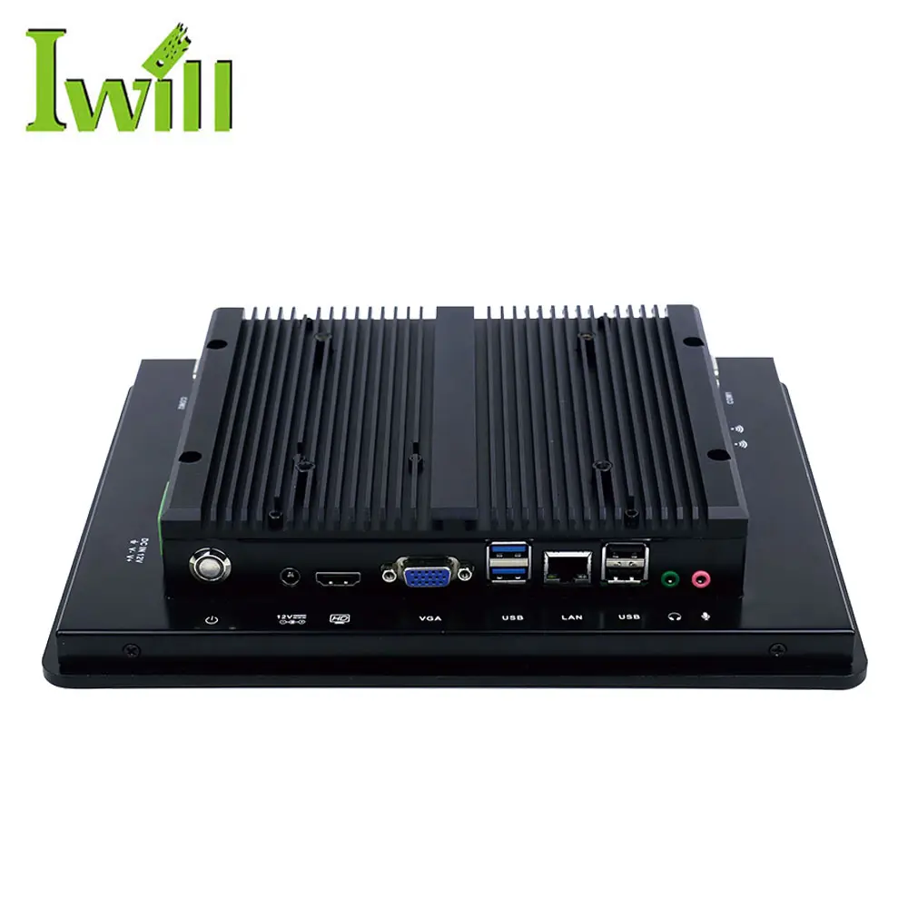 J1900 fanless industrial panel pc10.4 inch resistance Touch screen all in one pc mini pc