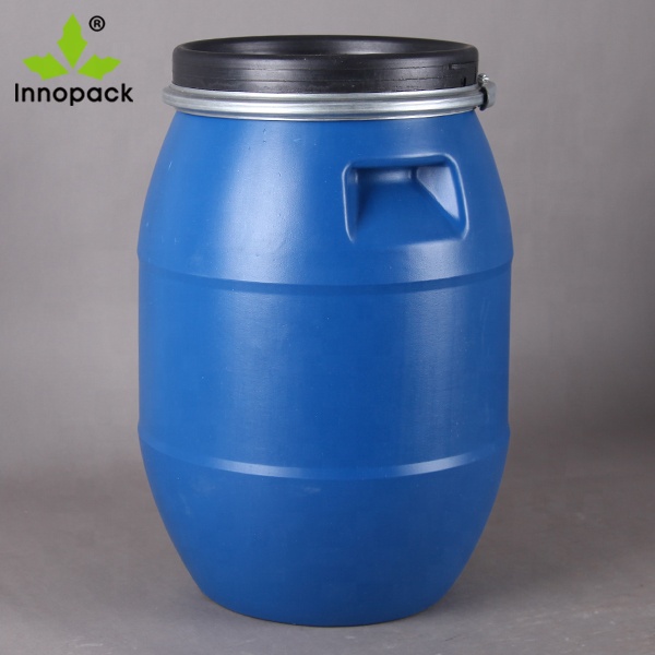 Высококачественный пластиковый цилиндр, цилиндр 200 литра HDPE, синий пластиковый цилиндр с открытым верхом, пластиковый химический цилиндр