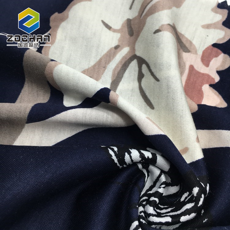 30% cotton 70% tencel blend pattern print knitting fabric wholesale