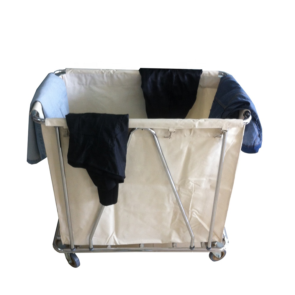 Тележка для уборки белья из стальных труб отельная тележка Laundry