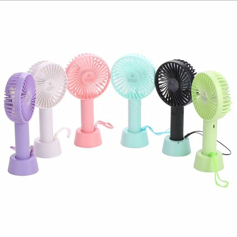 2019 Fashion Mini USB fan rechargeable portable usb fan Electric Handheld Cooling Desk silent hand holding small fan