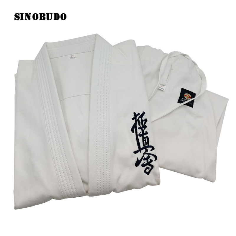 Заказной белый 100% хлопок саржа kyokushin dogi