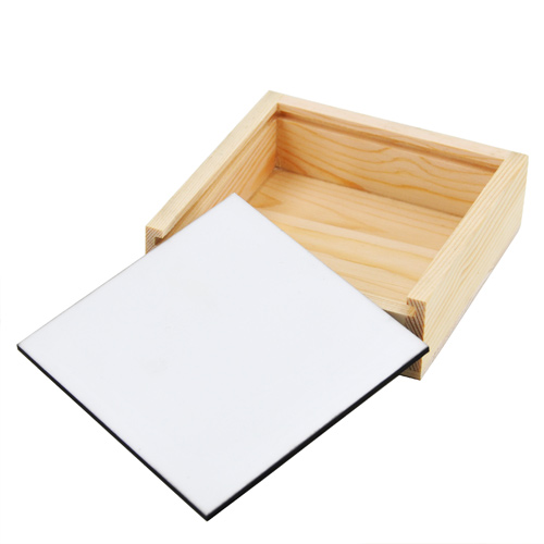 Sublimation Photo Hardboard Storage Box Sublimation Wooden Coaster Box