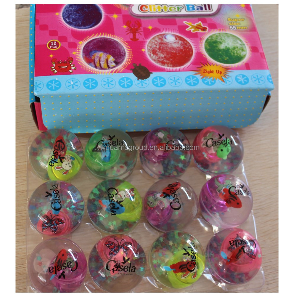 Yi Wu Wholesale Promotion LED Water Bouncy Crystal Toy Ball With Float toy water filled balls personalized crystal ball