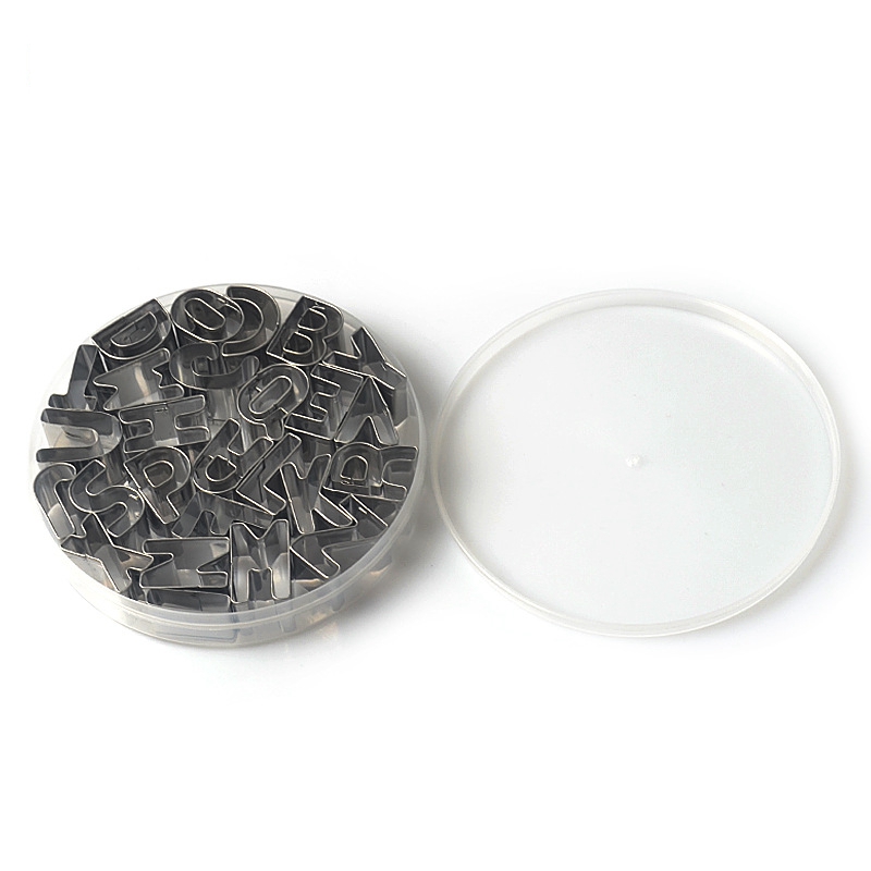 Highly Welcome 26Pcs Letter Shape Stainless Steel Cookie Cutter Set