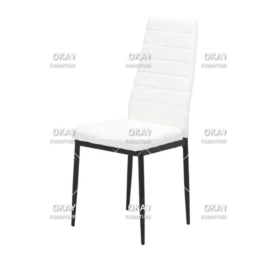 leather stainless steel dining room chair