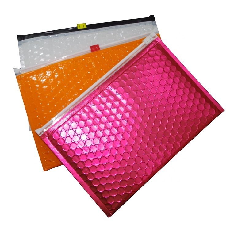 Китай водонепроницаемый пользовательских LDPE/HDPE пластиковые ПЭТ металлизированная пузырчатой упаковкой цветной Пузырьковые мешки замка застежка-молнии с логотипом