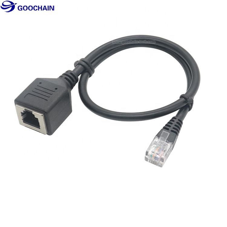 Кабель-удлинитель впрыска RJ12 Male 6P6C к RJ12 Female 6P6C