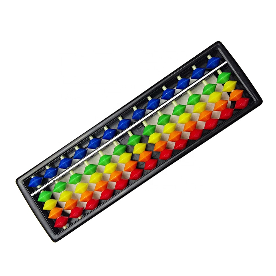 13 стержней, цветной Сорбан, пластиковый Abacus, инструмент для математического расчета