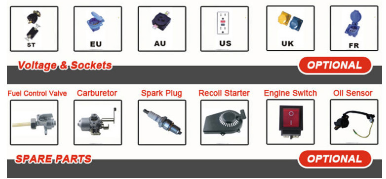 China Factory Gasoline Engine 7kw 7.5kw Portable Gasoline Generator