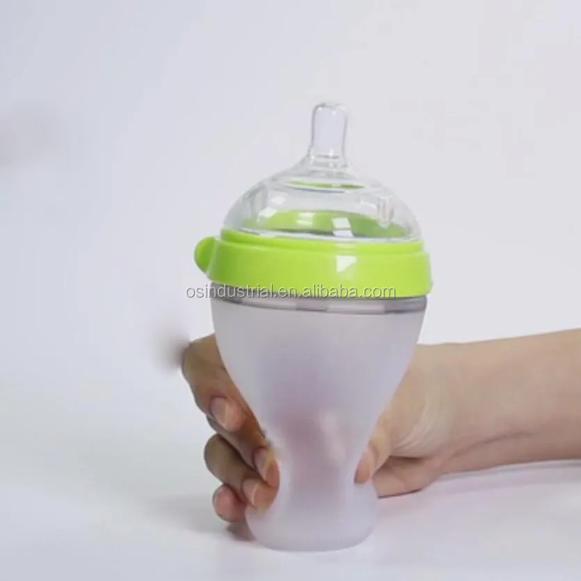 BPA Free 100% Food Grade manufacturers 16oz smart hands free baby silicone milk feeding baby bottle