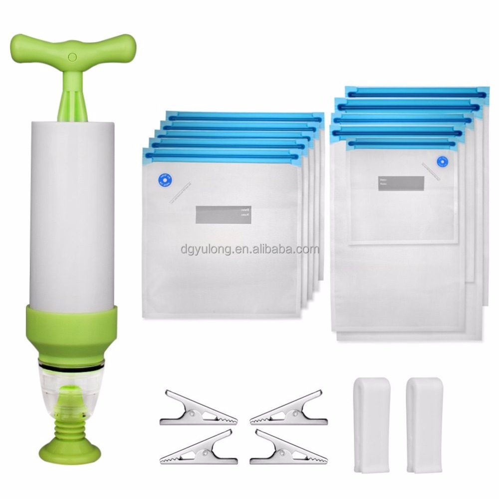 Sous Vide Bags Kit,BPA Free Sous Vide Vacuum Bags With Hand Pump For Sous Vide Cooking