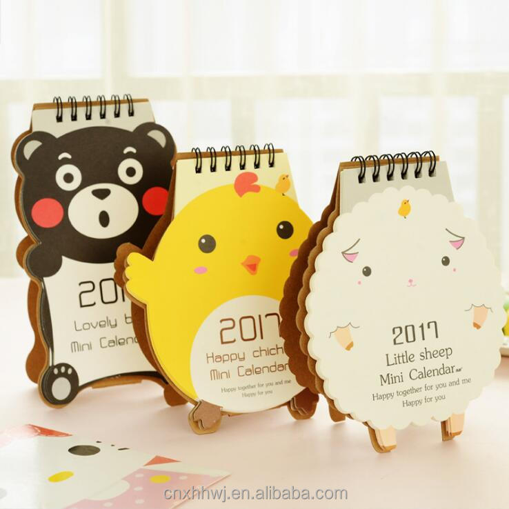 Custom Desk Calendar Printing Wholesale, Spiral Binding Paper Calendar Table Calendar 4c Offset Printing Custom Size Accepted