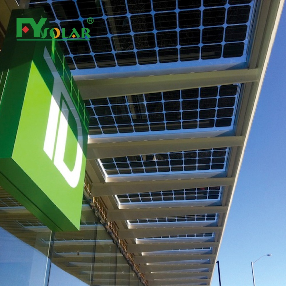 300w 500W BIPV двойная стеклянная прозрачная солнечная панель