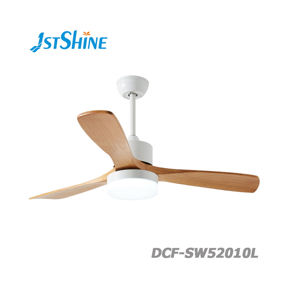 1stshine DCF-SW52010 52/48 дюймов Европейский Стиль Современный простой электрические твердые деревянные лопасти потолочный вентилятор с 3 сзр светодиодный свет