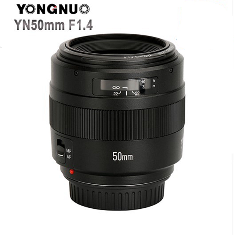 Объектив YONGNUO YN 50 мм F1.4 стандартный основной объектив с большой апертурой и автофокусом (AF) ручная фокусировка (MF) 50 мм объектив