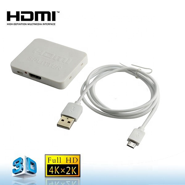 HDMI разветвитель 1x2 пластик с USB кабель Full HD full 3D