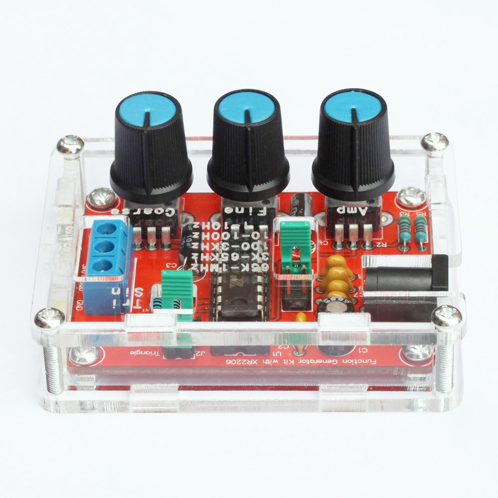 XR2206 Высокоточный генератор сигналов DIY Kit синус/треугольник/квадратный выход 1 Гц-1 МГц Регулируемая амплитуда частоты