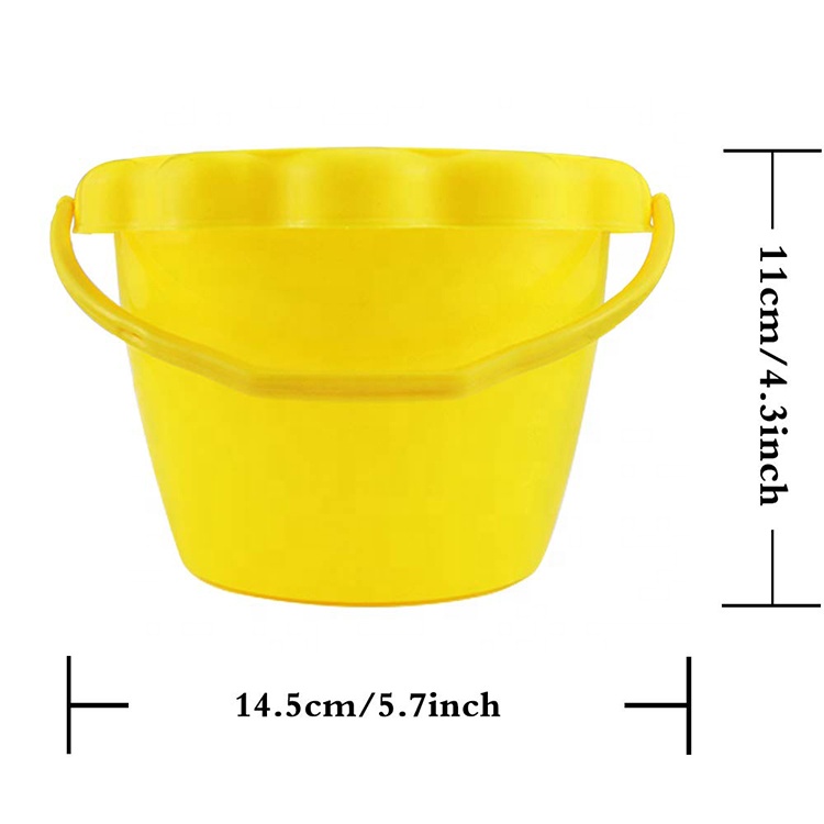 Small Sand Pail Beach Toy Beach Pails 5 Pack 1.5 L Plastic Small Bucket for Sand Molds at The Sandbox