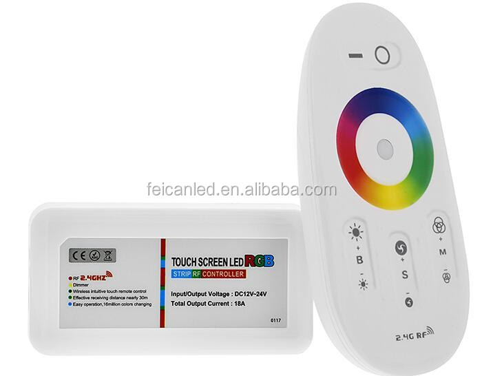 DC12V-24V RF 2,4G Wi-Fi контроллер RGB полный сенсорный) Светодиодная лента с usb-питанием Диммер дистанционный контроллер