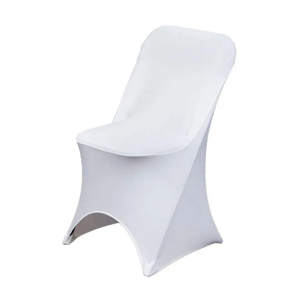 Banquet event decorative white spandex folding chair covers