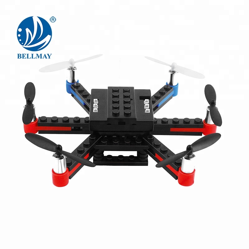 Bemay Toy 2.4GHz 6-Axis DIY Flying Block Bricks Drone Toy Educational Quadcopter for School Lesson