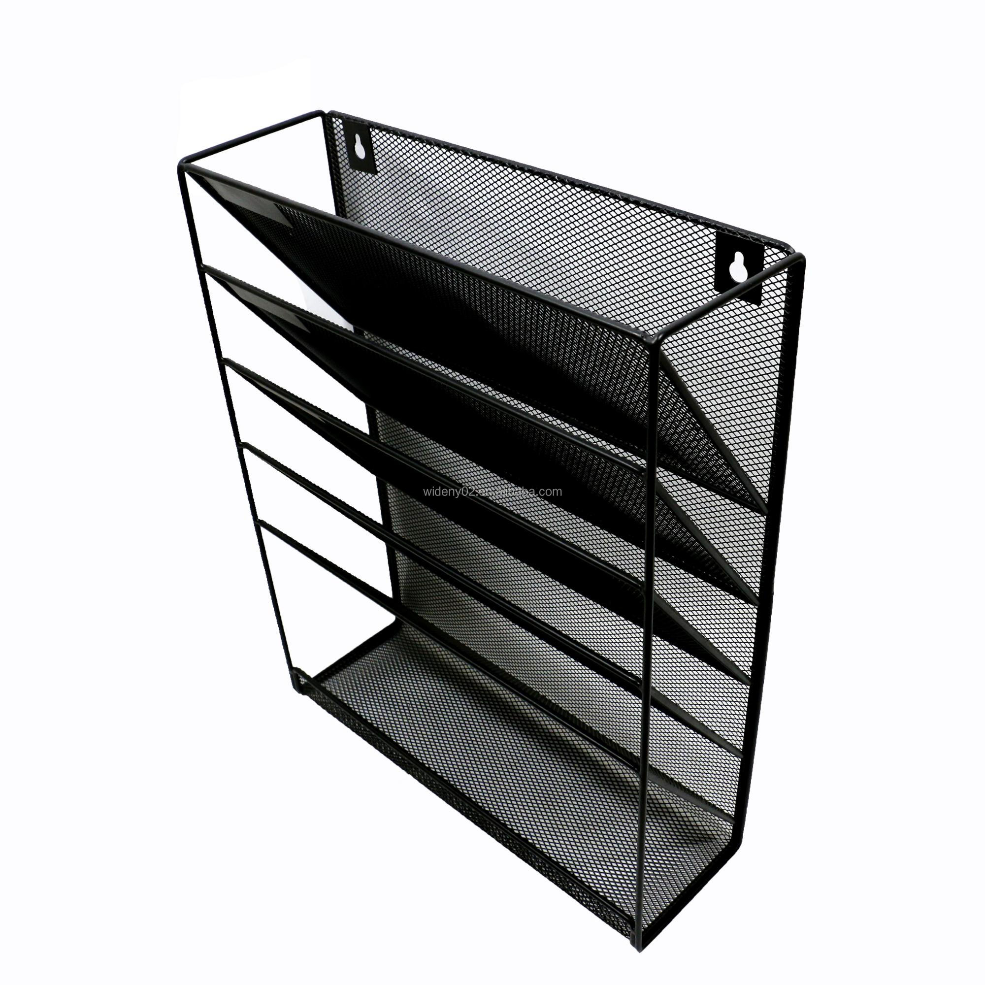 WIDENY Office wall mount mounted hanging desk desktop table metal mesh file office organizer for document holder