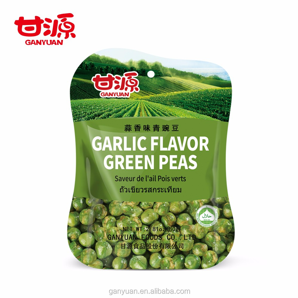 Оптовая продажа, Ganyuan, аромат чеснока, зеленый горох, закуска, продукты