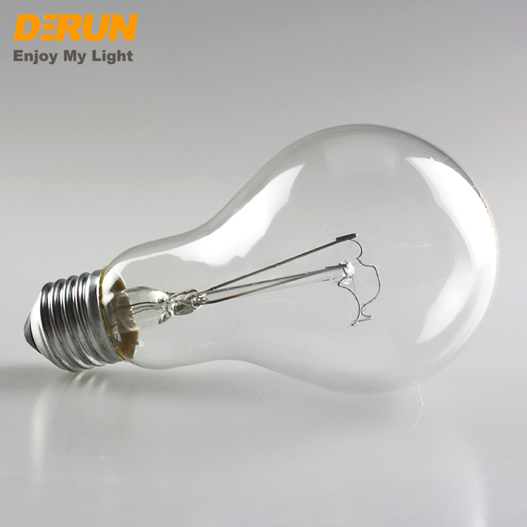 Прозрачное стекло 220V E27 100W A60 электрические лампы накаливания лампочками накаливания, INC-A55