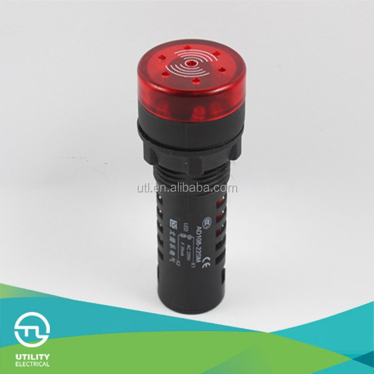 UTL IP65 Dia22mm Флэш-индикатор с зуммером 12 В до 380 В